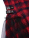 [Pré-vente] Robe tartan rouge col revers style punk des années 1980