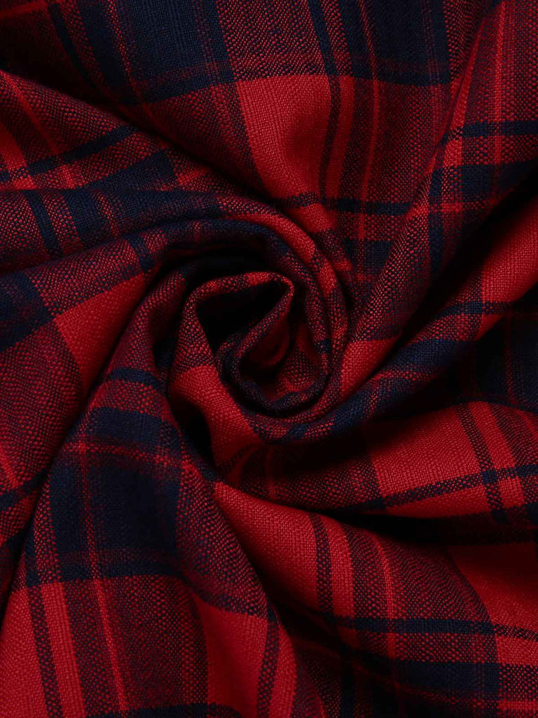 [Pré-vente] Robe tartan rouge col revers style punk des années 1980