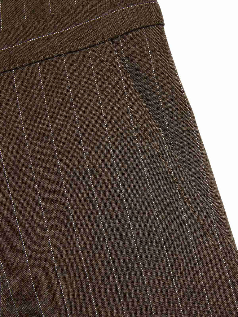 [Prévente] Combinaison rouge à rayures verticales en maille années 1930