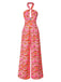 [Prévente] Combinaison rose licou avec motif psychédélique années 60