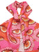 [Prévente] Combinaison rose licou avec motif psychédélique années 60