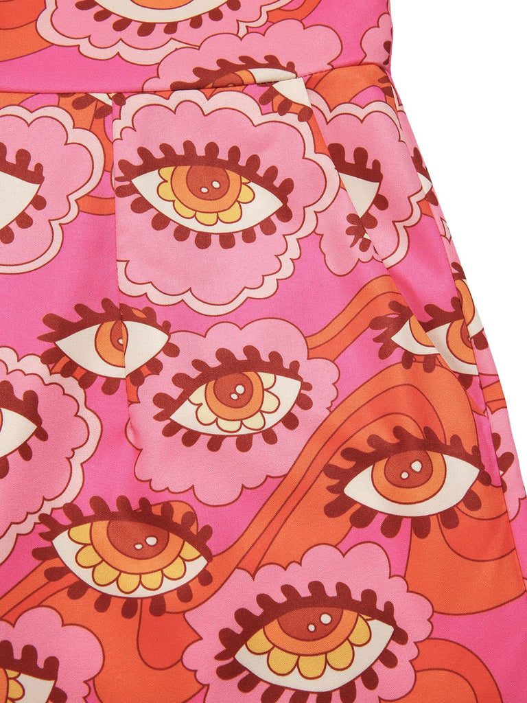 [Prévente] Combinaison rose licou avec motif psychédélique années 60
