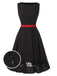 [Pré-vente] Robe noire à col bateau en dentelle contrastée des années 1950