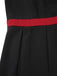 [Pré-vente] Robe noire à col bateau en dentelle contrastée des années 1950