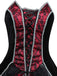 Robe bustier rouge en dentelle ourlet asymétrique manches chauve-souris années 1970