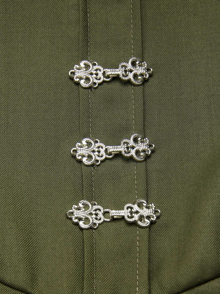 [Pré-vente] Robe à volants bloc de couleur col jabot et nœud victorien des années 1950