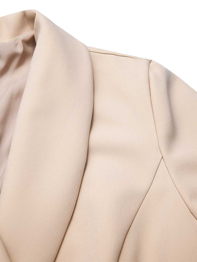 [Pré-vente] Manteau trapèze col châle couleur crème des années 1950