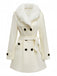 Manteau à boutons amovibles en fausse fourrure des années 1940