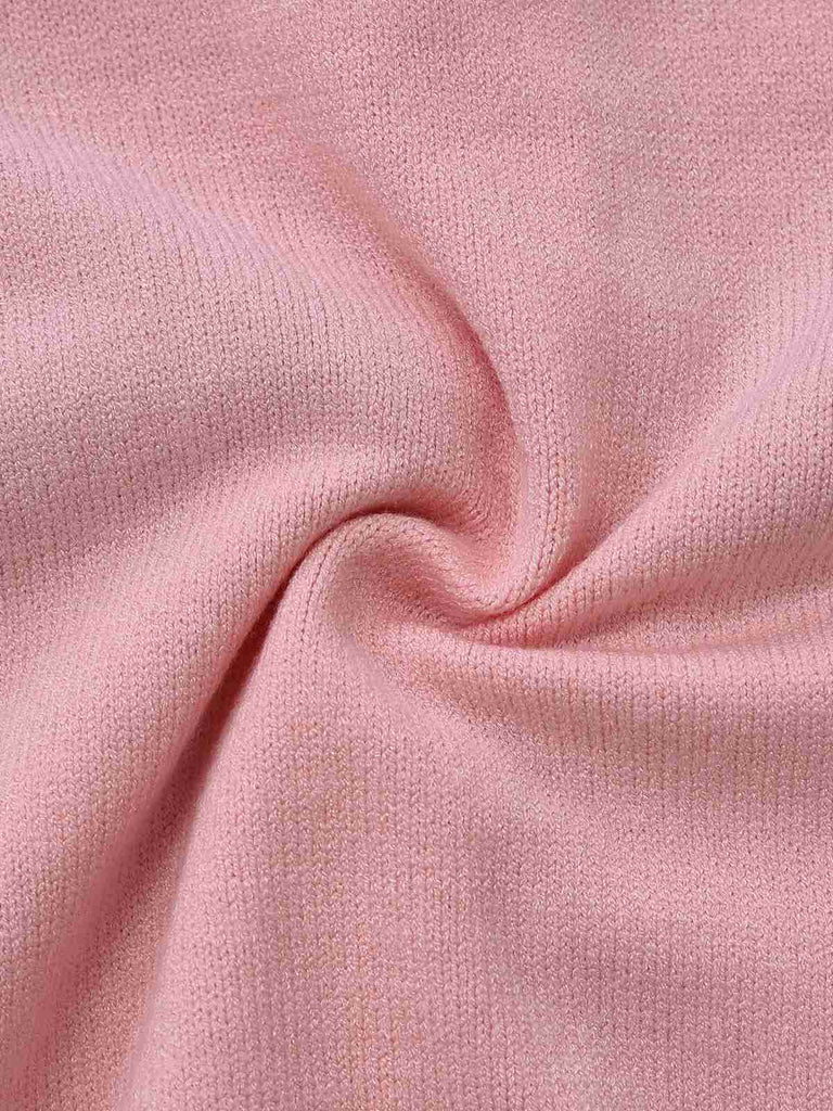 Gilet jacquard rose motif Père Noël années 1940