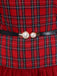 [Prévente] Robe rouge à carreaux en patchwork de maille années 1940