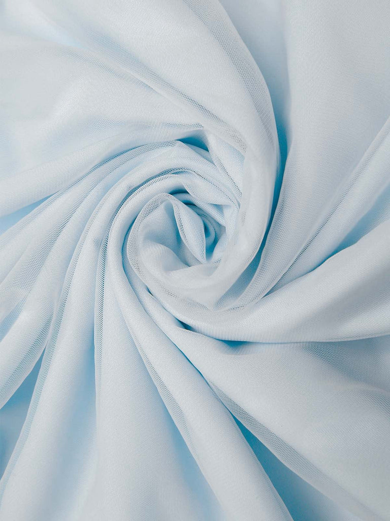 [Prévente] Chemise de nuit bleue en tulle à volants et peluche années 40