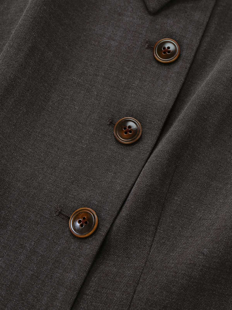 [Prévente] Veste à revers avec cape amovible et ceinturée années 1940