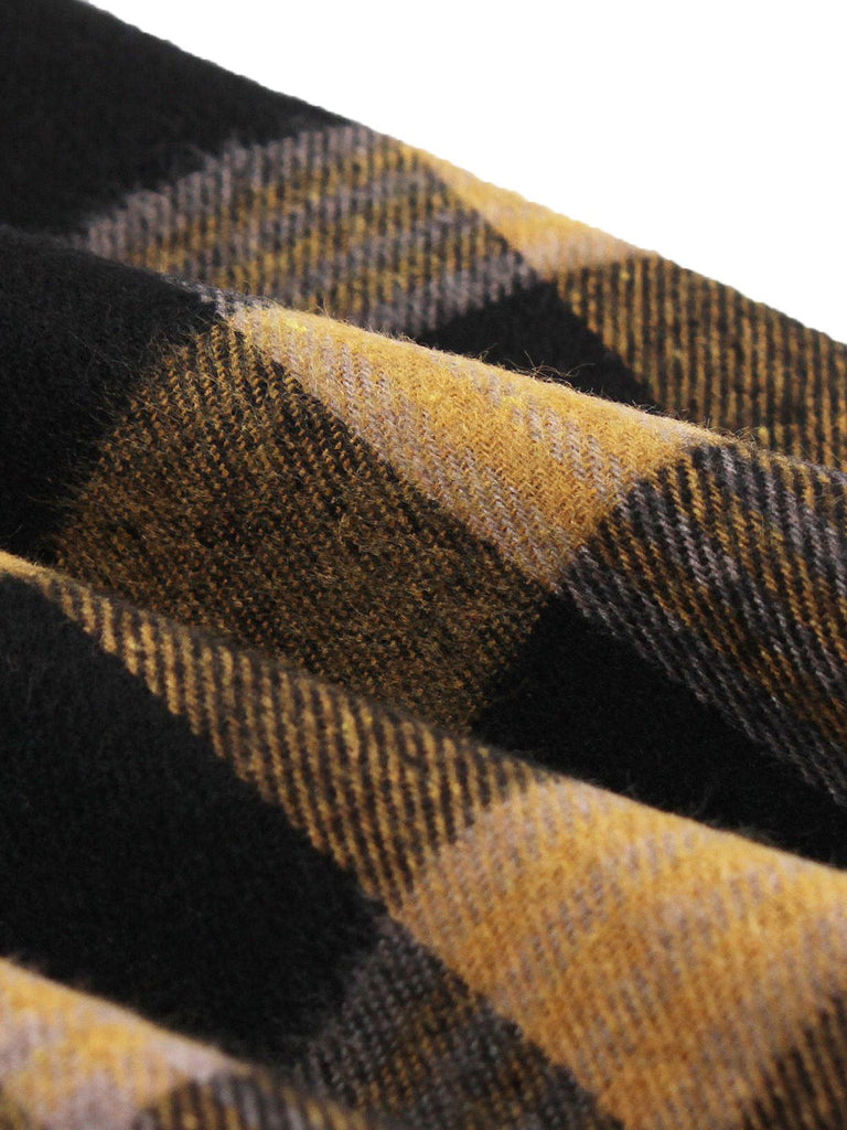 Robe à carreaux vichy avec ceinture et revers boutonnés des années 1950