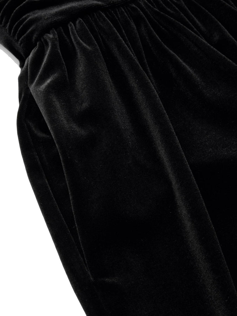 2PCS Combinaison noire en maille et velours des années 1950