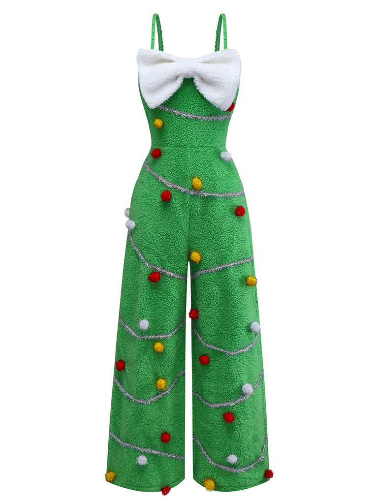 [Prévente] Combinaison verte à pompons style sapin de Noël années 1930