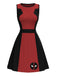 [Pré-vente] Robe d'Halloween Deadpool blocs de couleurs rouge et noire des années 1960