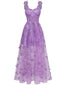Robe Maxi Bretelles Épaghetti Papillons 3D Maille Années 1930