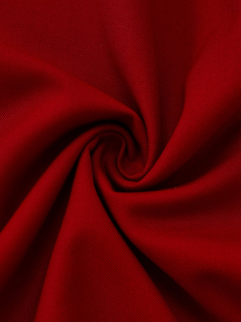 [Prévente] Robe sirène à carreaux rouges col trapèze revers années 1930