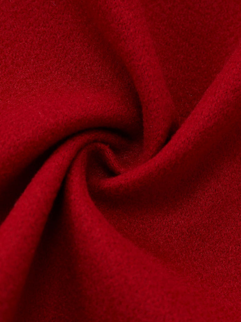 [Prévente] Cape rouge asymétrique à nœud à carreaux années 1930