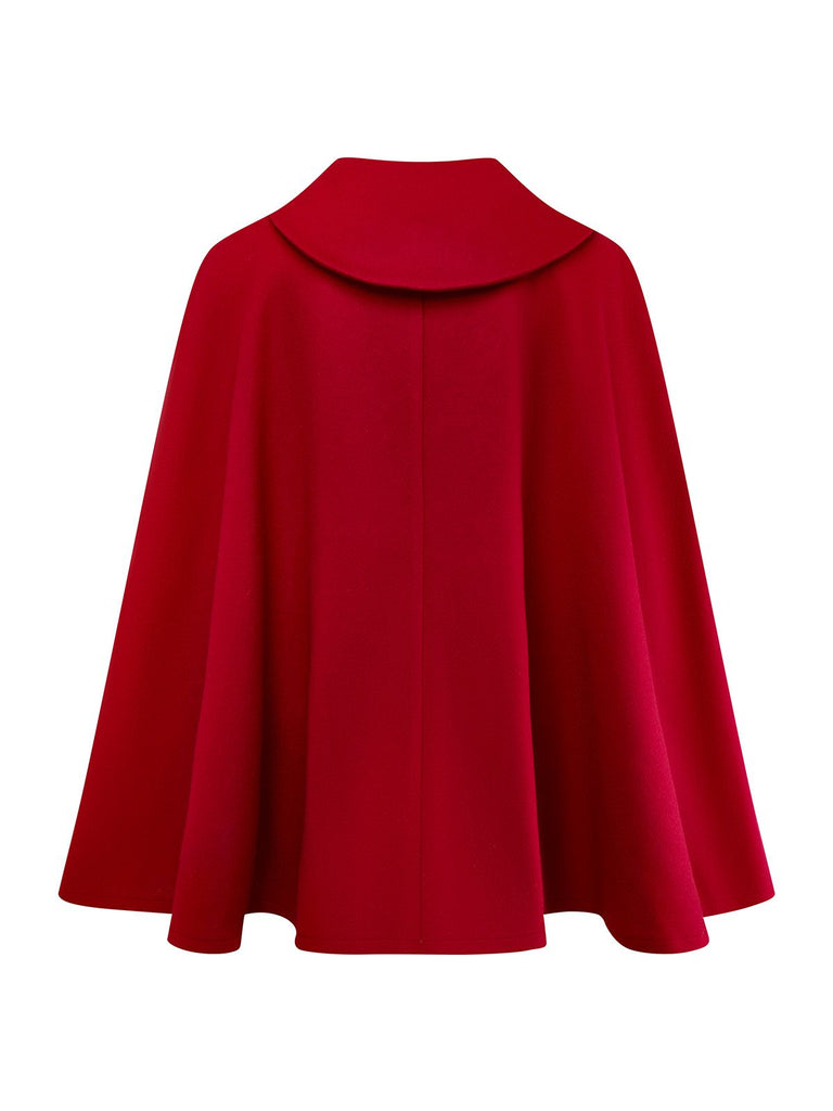 [Prévente] Cape rouge asymétrique à nœud à carreaux années 1930