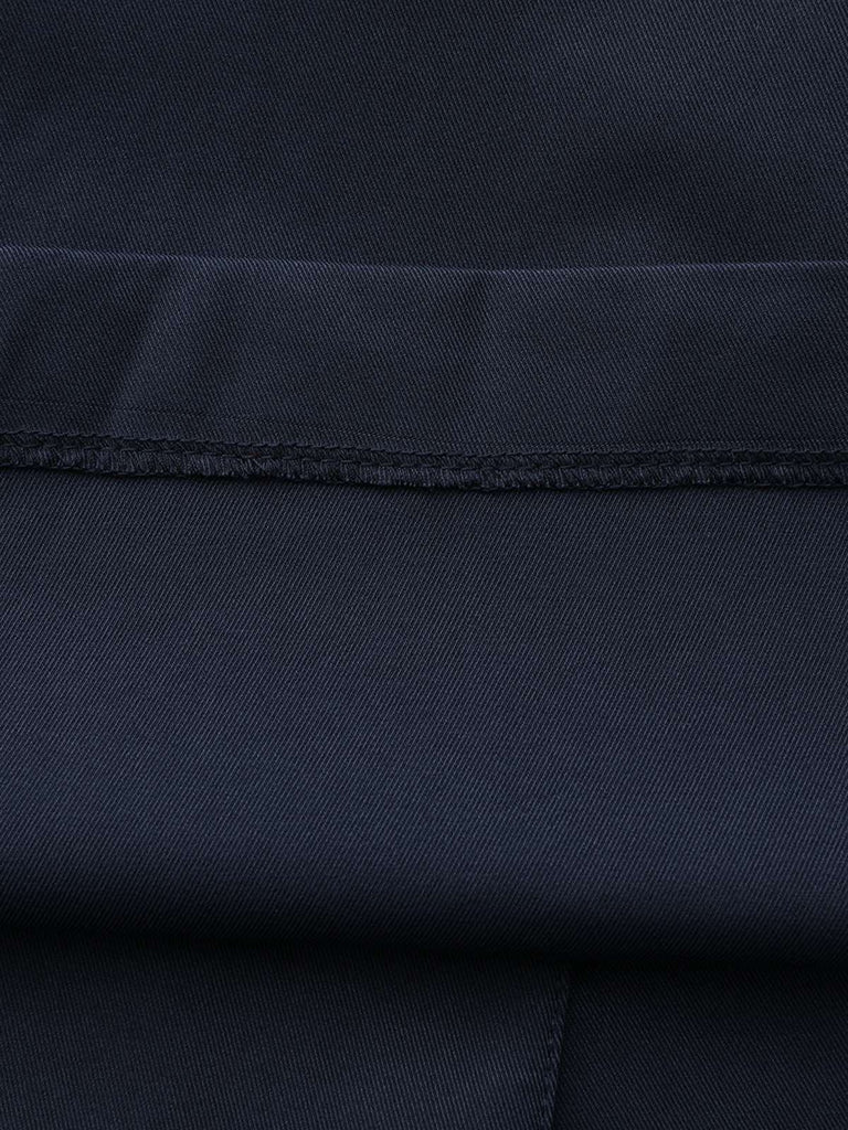 Trench-coat bleu à double boutonnage et col rond des années 1940