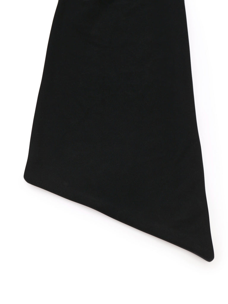 [Prévente] Robe bustier en velours froncé à ruban noire des années 60