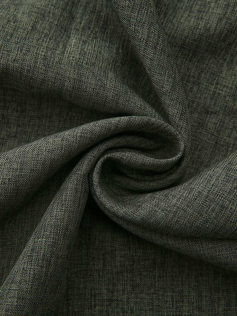 Robe boutonnée col cranté manches lanternes des années 1940