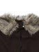 Manteau cape à revers en fausse fourrure des années 1960