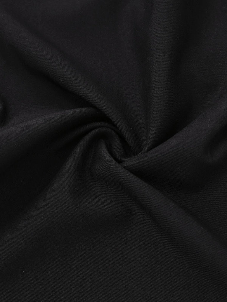 [Prévente] Pantalon noir uni taille haute à lacets des années 40