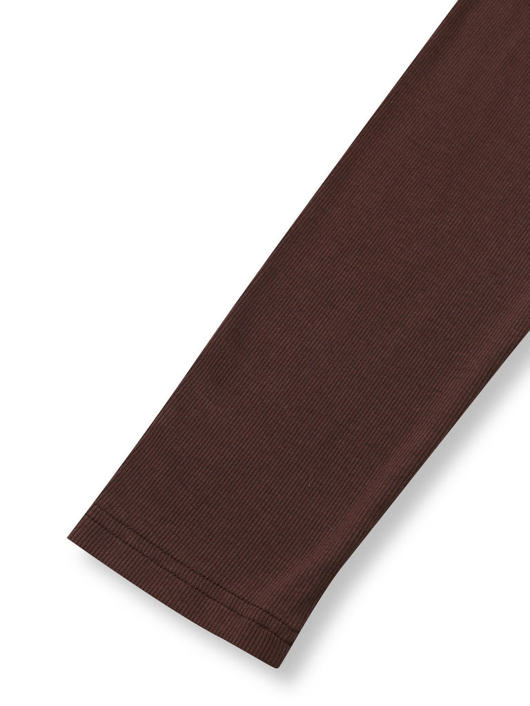 [Prévente] Robe Marron Tricotée À Carreaux Col Asymétrique Années 1970