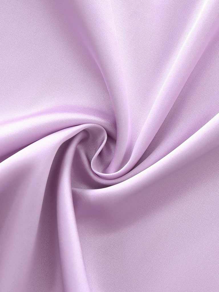 [Prévente] Robe en satin à maille brodée de fleurs violettes des années 1920