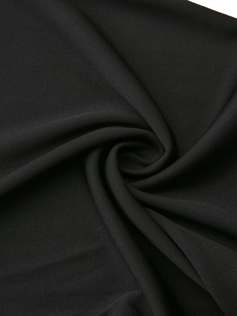 Combinaison noire à nœud et perles avec ceinture années 1950