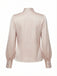 [Prévente] Chemisier en satin rose col montant et rose 3D années 70