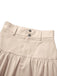 Jupe beige unie à volants multicouches des années 1940