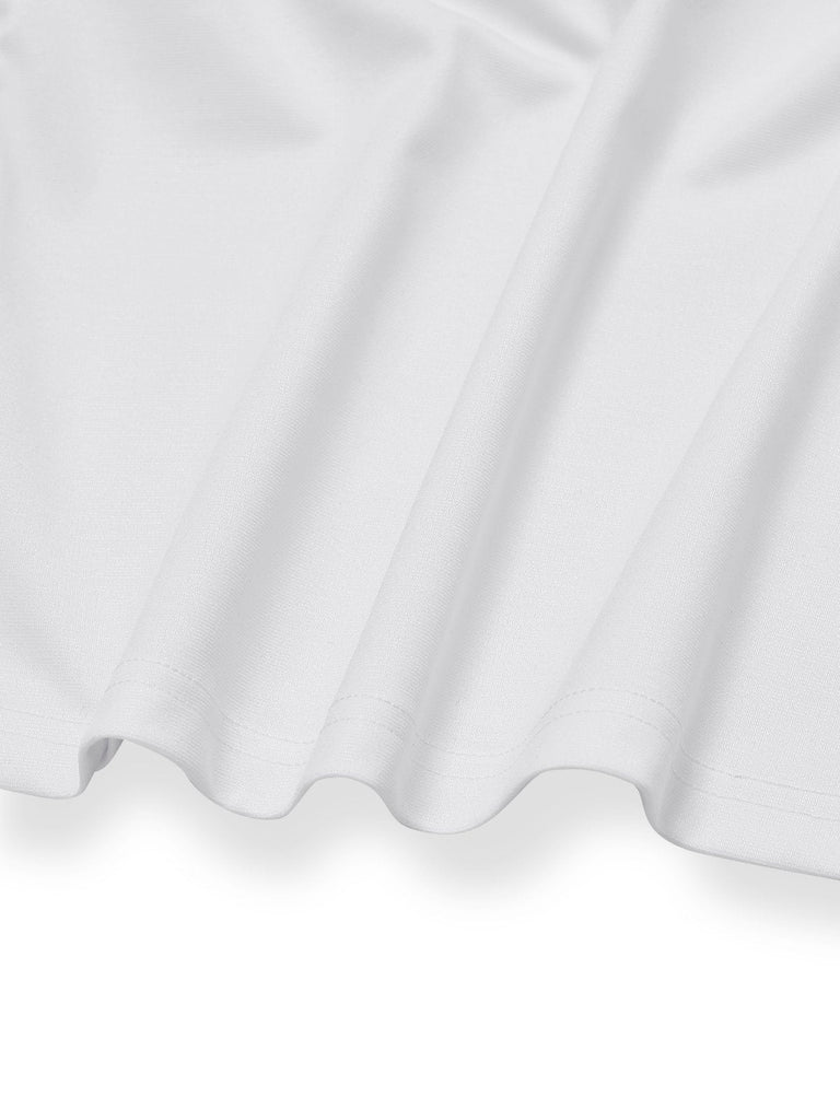 [Prévente] Haut Blanc Dentelle Ruchée Manches Bouffantes Col Carré Années 1940