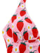 Plissé Tummy Control Fraise Maillot de Bain Une Pièce Années 1950 3