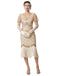 Robe Charleston à paillettes franges et perles des années 1920