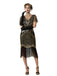 Robe Charleston à paillettes franges et perles des années 1920