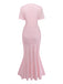 Ajouré à Carreaux Robe Sirène Années 1930 3
