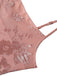 Rose Jacquard Satin Halter Moulante Robe Années 1960 5