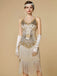 Robe Charleston à franges et sequins années 1920