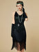 Robe Charleston à franges et sequins années 1920