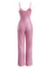 Combinaison rose bretelles spaghetti col V sequins années 1930