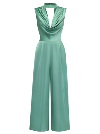 Vert Uni Mock Combinaison Années 1940 2