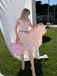 [Prévente] Robe rose floral décolleté cœur avec nœud années 50