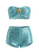 Maillot de Bain à Paillettes Étoile de Mer Bandeau Années 1950