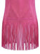Faux Daim Pompon Disco Gilet Set Années 1970 16