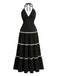 Robe Longue Noir Halter Dos Nu Années 1930
