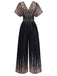 Combinaison Col V High Waist Noir Années 1950 2
