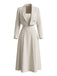 2PCS Robe Midi en A Ivoire avec Veste Blazer Années 1950